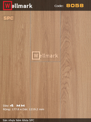 Sàn nhựa hèm khoá Wellmark 8058