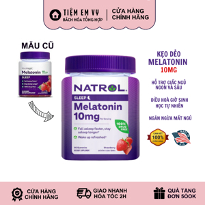 Sản phẩm Thảo mộc Natrol Melatonin 10mg hộp 60 viên - giúp ngủ sâu giấc