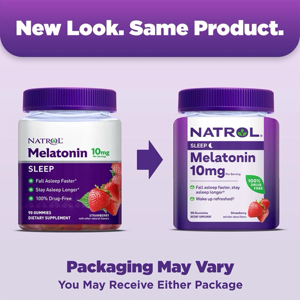 Sản phẩm Thảo mộc Natrol Melatonin 10mg hộp 60 viên - giúp ngủ sâu giấc