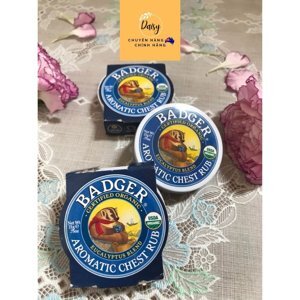 Sáp bôi ấm ngực hữu cơ Badger 21g