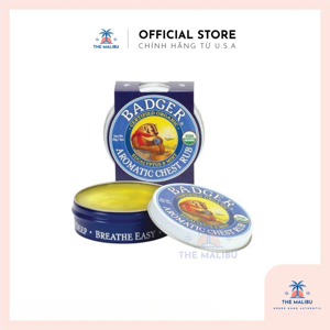 Sáp bôi ấm ngực hữu cơ Badger 21g