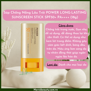 Sáp chống nắng Power Long Lasting Sunscreen Stick SPF50+ PA+ 18gr