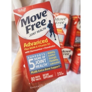 Schiff® Move Free Advanced plus MSM & vitamin D3 - 80 viên, bổ xương khớp, hỗ trợ điều trị bệnh thoái hóa khớp