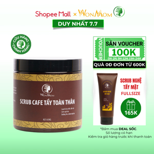 Scrub cà phê tẩy toàn thân cho mẹ Wonmom 500g