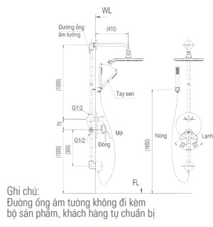 Sen tắm âm tường Inax BFV-71SEW