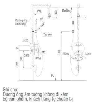 Sen tắm âm tường Inax BFV-71SEC