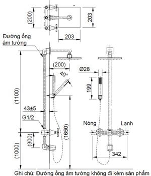 Sen tắm âm tường cao cấp Inax BFV-81SEHW