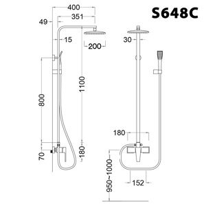 Sen tắm nóng lạnh Caesar S648C (S-648C)