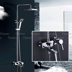 Sen cây tắm nóng lạnh đồng thau mạ Crome Navier NV-8213