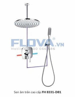 Sen tắm âm trần Flova FH 8331-D81