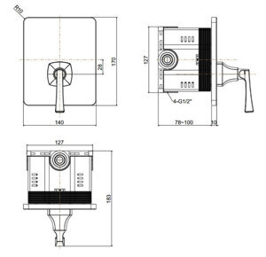 Sen tắm American WF-1622 âm tường