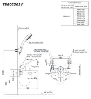 Sen tắm cao cấp Toto TBG02302V/DGH104ZR