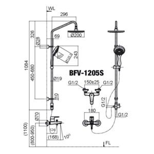 Sen tắm cây Inax BFV-1205S