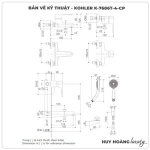 Sen tắm Kohler K-7686T-4-CP