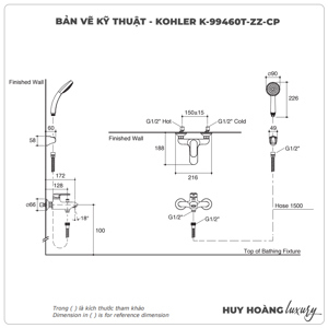 Sen tắm Kohler Kumin K-99460T-ZZ-CP