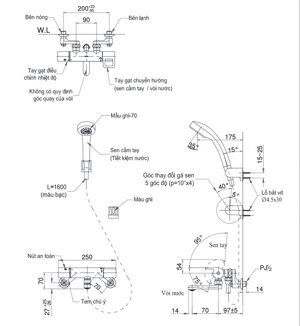 Sen tắm nhiệt độ TOTO TMGG40SE3