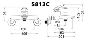 Sen tắm nóng lạnh Caesar S813C