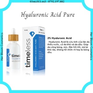 Serum dưỡng ẩm & cấp nước Timeless Hyaluronic Acid Pure 30ml