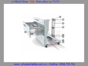 SERVO DRIVE Blum cho 3 ngăn kéo 554.99.993