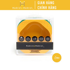 Set 2 cái bát ăn dặm Silicone Marcus & Marcus
