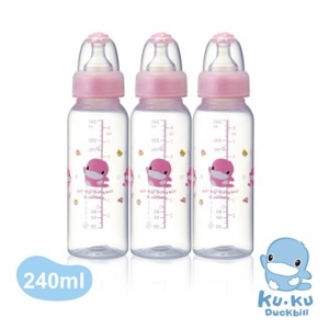 Set 3 bình sữa cổ hẹp 240ml KUKU KU5922 actbonus