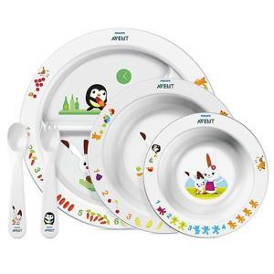 Set chén dĩa ăn dặm Avent BPA free SCF716/00