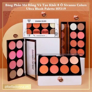 Set má hồng tạo khối Sivanna Colors Ultra Blush Palette 8 ô