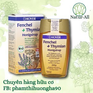 Si-rô mật ong trị ho Hoyer Fenchel hữu cơ (250g)