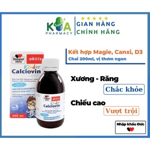 Siro bổ sung canxi DoppelHerz 200ml cho bé từ 3 tuổi