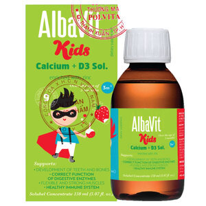 Siro bổ sung Canxi và Vitamin D3 Alba Thyment cKids Calcium + D3 150ml