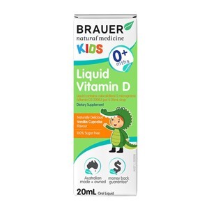 Siro bổ sung vitamin tổng hợp cho bé từ 1-3 tuổi Brauer Liquid Multivitamin