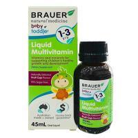 Siro bổ sung vitamin tổng hợp cho bé từ 1-3 tuổi Brauer Liquid Multivitamin