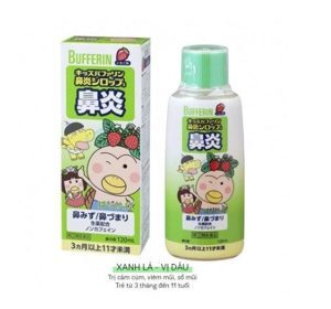 Siro Bufferin màu xanh lá trị sổ mũi 120ml cho trẻ từ 3 tháng