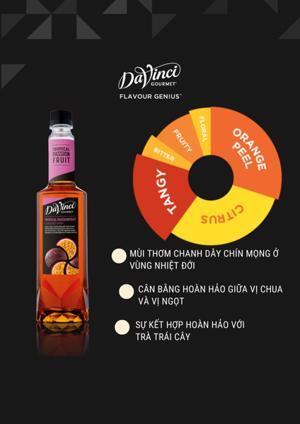 Siro Davinci Tropical Passionfruit (Chanh dây) 750ml