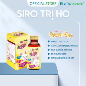 Siro giảm ho, đau rát họng BaniiKun Hộp 90ml