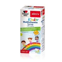 Siro giúp bé ăn ngon Doppelherz Kinder Multivitamin Syrup With L-Lysine 100ml