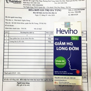 Siro Ho Heviho 100Ml Giúp Giảm Ho, Long Đờm
