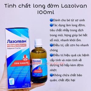 Siro ho và tan đờm Lazolvan 100ml Nga