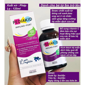 Siro tăng cường sức đề kháng cho trẻ Pediakid Immuno Fort 125ml