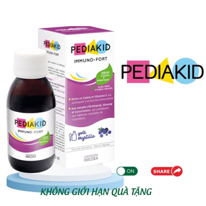 Siro tăng cường sức đề kháng cho trẻ Pediakid Immuno Fort 125ml