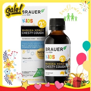 Siro trị ho Brauer Kids Chesty Cough 100ml cho bé 2-12 tuổi