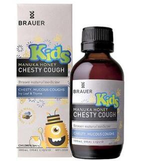 Siro trị ho Brauer Kids Chesty Cough 100ml cho bé 2-12 tuổi