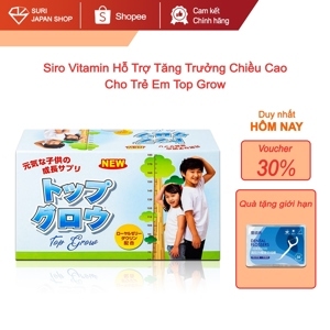 Siro vitamin hỗ trợ tăng trưởng cho trẻ em Top Grow Jpanwell 10 Chai X 30Ml