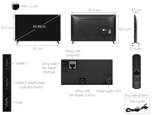 Smart tivi LG 43 inch 4K 43UP7500PTC