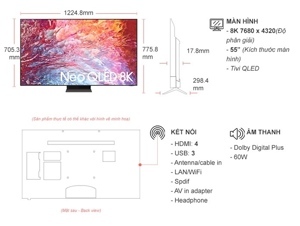 Smart Tivi Neo QLED Samsung 8K 55 inch QA55QN700B (55QN700B)
