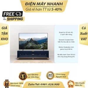 Smart Tivi Samsung 43 inch 4K UA43AU8100