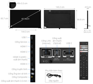 Smart tivi Toshiba 65 inch 4K 65X9900LP