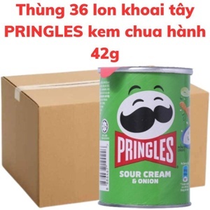 Snack khoai tây vị kem chua và hành Pringles lon 42g