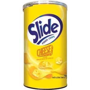 Snack khoai tây vị phô mai Slide lon 75g