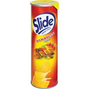 Snack khoai tây vị thịt nướng Slide lon 100g